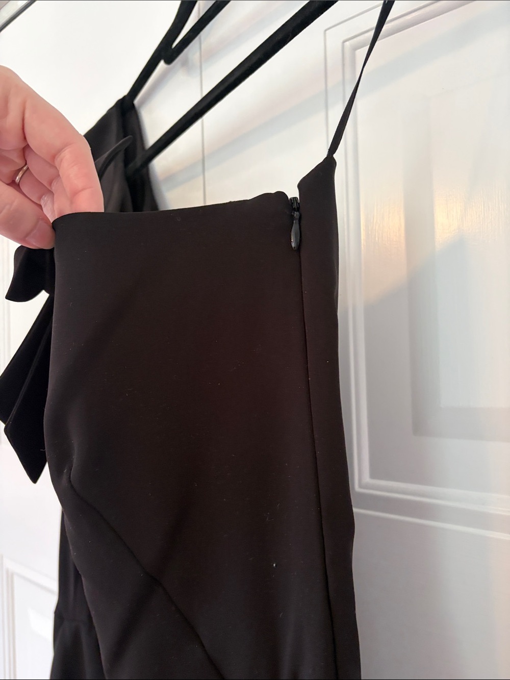 CeCe Black One-Shoulder Bow Romper - Picture 6 of 8